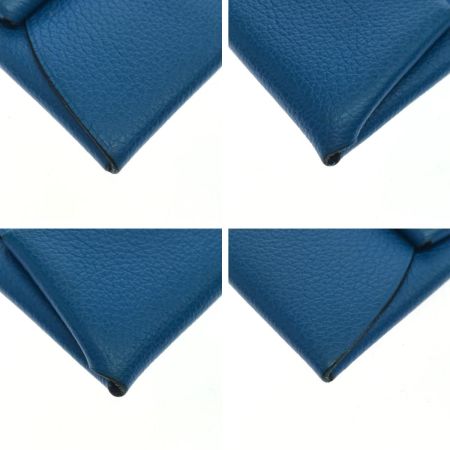  HERMES エルメス コインケース バスティア スカイブルー