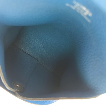  HERMES エルメス コインケース バスティア スカイブルー