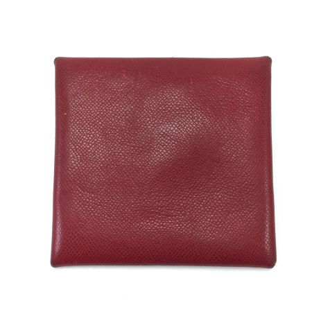  HERMES エルメス コインケース バスティア レッド