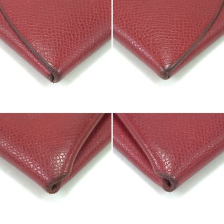  HERMES エルメス コインケース バスティア レッド