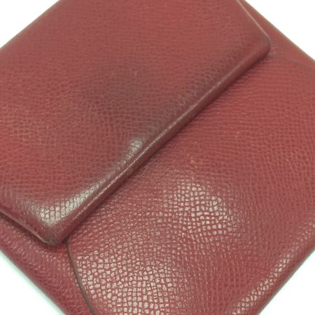  HERMES エルメス コインケース バスティア レッド