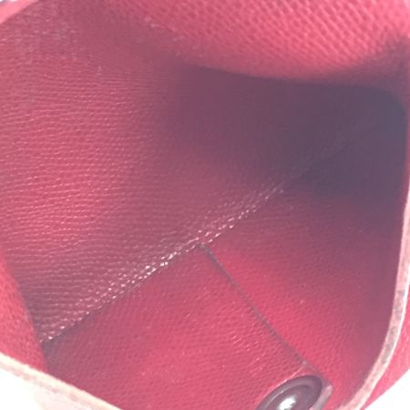  HERMES エルメス コインケース バスティア レッド
