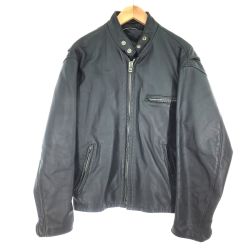 $$ Schott ショット メンズ ライダースジャケット SIZE 42 641 ブラック Bランク