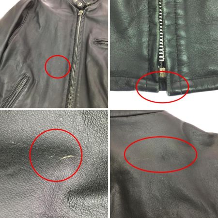  Schott ショット メンズ ライダースジャケット SIZE 42 641 ブラック