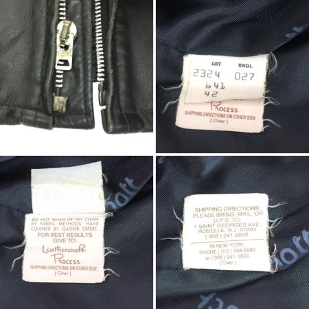  Schott ショット メンズ ライダースジャケット SIZE 42 641 ブラック