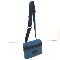 $$ COACH コーチ ショルダーバッグ レザー C1606 ブルー Bランク