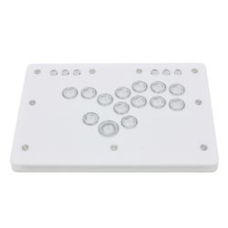 $$ PUNKWORKSHOP MINI BOX レバーレスコントローラー【PKB PC】ボタンレイアウトタイプD ホワイト  Aランク