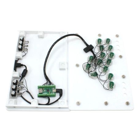  PUNKWORKSHOP MINI BOX レバーレスコントローラー【PKB PC】ボタンレイアウトタイプD ホワイト 