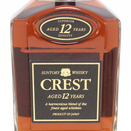 【北海道内限定発送】 SUNTORY サントリー  ウイスキー クレスト 12年 750ml 43度 オールドボトル ギフトBOX付 未開栓