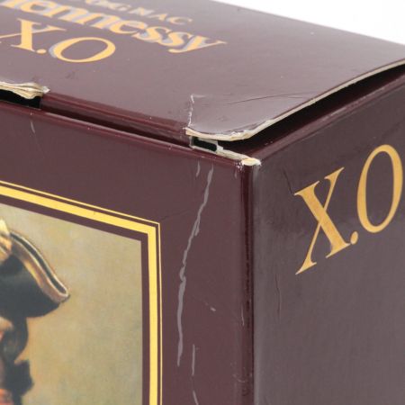  Hennessy ヘネシー コニャック X.O クリアボトル 金キャップ 700ml 40度 箱付き 未開栓