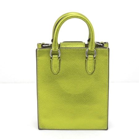  COACH コーチ ハンドバッグ ストラップ付 CP010 黄緑