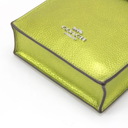  COACH コーチ ハンドバッグ ストラップ付 CP010 黄緑