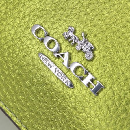  COACH コーチ ハンドバッグ ストラップ付 CP010 黄緑