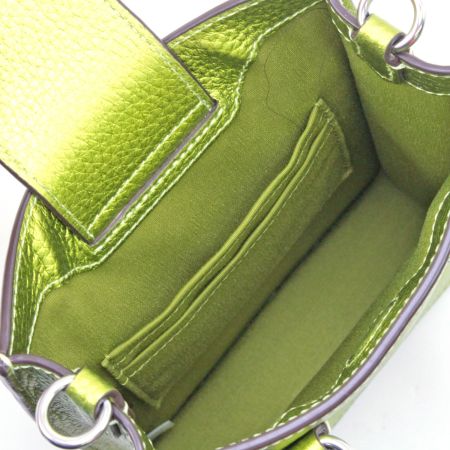  COACH コーチ ハンドバッグ ストラップ付 CP010 黄緑