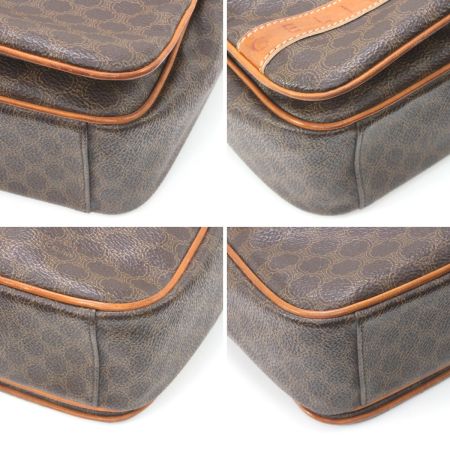  CELINE セリーヌ マカダム柄 ショルダーバッグ ブラウン