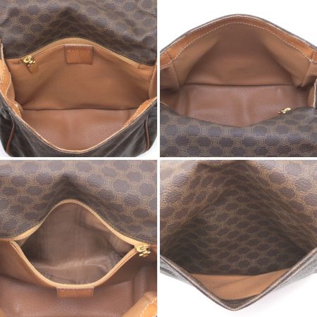  CELINE セリーヌ マカダム柄 ショルダーバッグ ブラウン