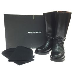 $$ ann demeulemeester レディース ロングブーツ SIZE 38 ブラック Cランク