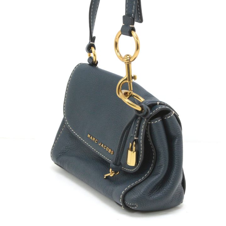 MARC JACOBS(マークジェイコブス) ショルダーバッグ - ネイビー レザー マークジェイコブス レザーショルダーバッグ MARC JACOBS | 高円寺