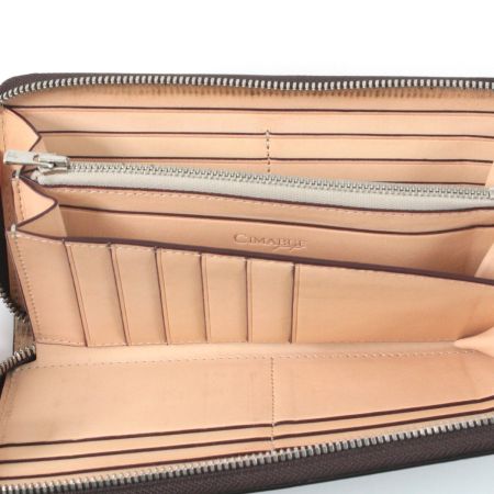  CIMABUE メンズ レザー長財布 ブラウン