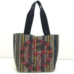 $$ Vivienne Westwood ヴィヴィアン・ウエストウッド トートバッグ ジョーカールーレット ウール素材 ブラウン Bランク