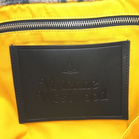  Vivienne Westwood ヴィヴィアン・ウエストウッド トートバッグ ジョーカールーレット ウール素材 ブラウン
