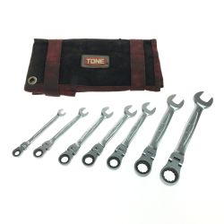 $$ TONE トネ 首振ラチェットめがねレンチセット BNRM700L Bランク