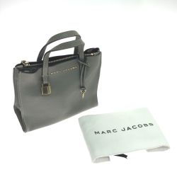 $$ MARC JACOBS マークジェイコブス 2WAYショルダーバッグ 内部キズ有 レザー グレー Cランク