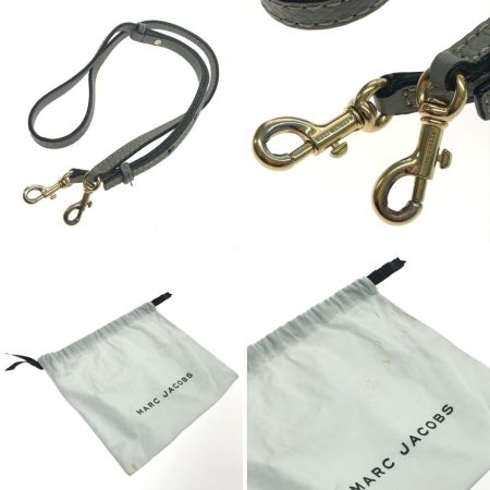  MARC JACOBS マークジェイコブス 2WAYショルダーバッグ 内部キズ有 レザー グレー