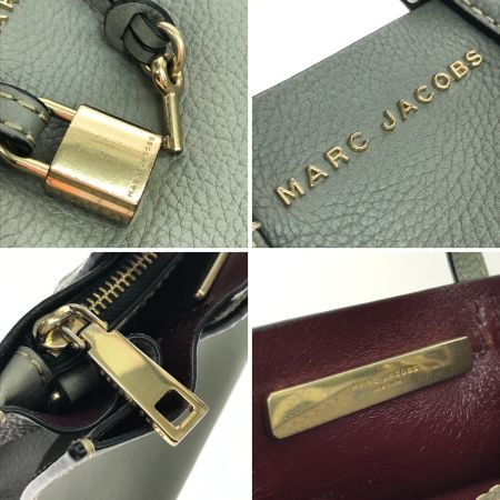  MARC JACOBS マークジェイコブス 2WAYショルダーバッグ 内部キズ有 レザー グレー