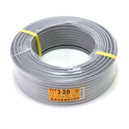  愛知電線 VVFケーブル 3×2.0mm 100m 16.0kg グレー／赤・白・黒 MFV