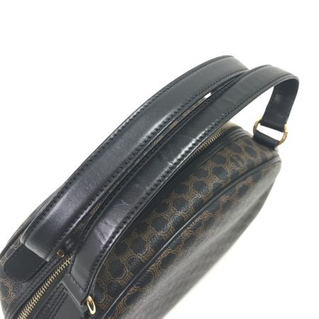  CELINE セリーヌ ハンドバッグ マカダム柄 ハーフムーンハンドバッグ CE00/14 ブラック×ブラウン