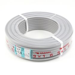 $$ YAZAKI VVF(PbF)ケーブル 3×1.6mm 灰色 100m 12kg 赤・白・黒 Nランク