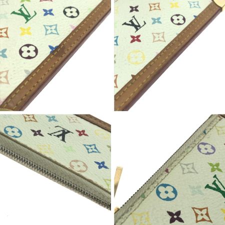  LOUIS VUITTON ルイヴィトン コインケース モノグラム・マルチカラー ポシェット-クレ 本体のみ M92655 ホワイト