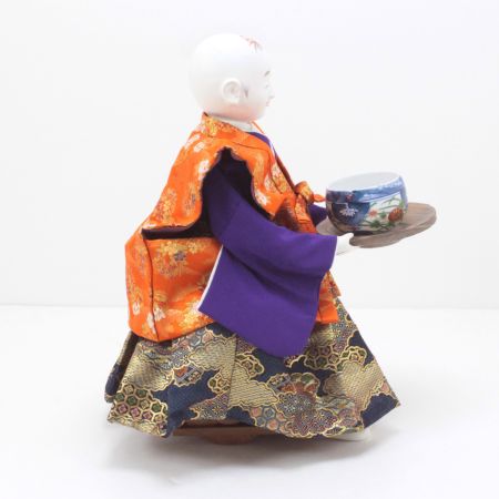  半屋春光 江戸からくり 茶運び人形 半屋春光作 高さ約40cm 解説／取扱説明書 木箱付き 動作確認済み