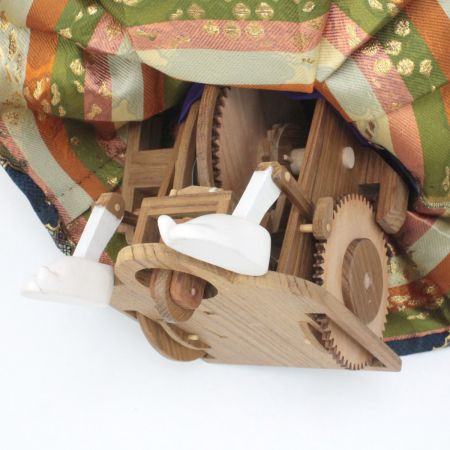  半屋春光 江戸からくり 茶運び人形 半屋春光作 高さ約40cm 解説／取扱説明書 木箱付き 動作確認済み