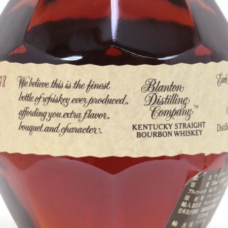  Blanton ブラントン バーボンウイスキー 46.5度 750ml 保存袋／箱付 未開栓