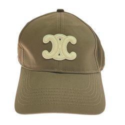 $$ CELINE セリーヌ トリオンフベースボールキャップ Mサイズ ブラウン Aランク