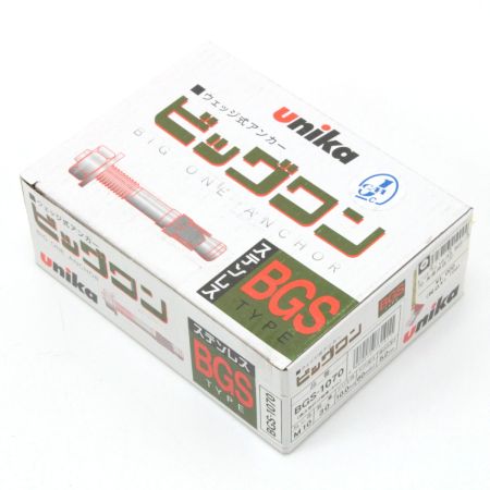  unika ウェッジ式アンカー ビッグワン BGSLタイプ(ステンレス・懸垂物用) BGS-1070M 30入り