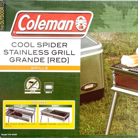  Coleman コールマン クールスパイダー ステンレスグリル グランデ Model 170-9430 レッド 170-9430