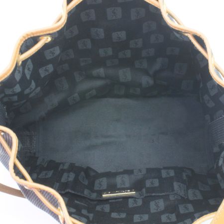  Yves Saint Laurent イブサンローラン ショルダーバッグ 巾着型 オールドタイプ ブラック