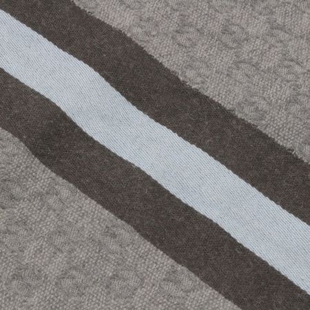  GUCCI グッチ マフラー 約175cm ウール80％ シルク20％ ライトグレー