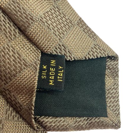  LOUIS VUITTON ルイヴィトン ネクタイ ダミエ柄 シルク ブラウン