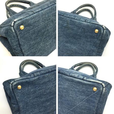  PRADA プラダ ハンドバッグ カナパ ユニセックス デニム B1788B インディゴ