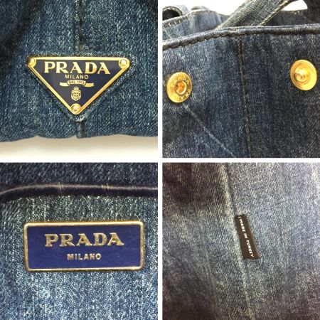  PRADA プラダ ハンドバッグ カナパ ユニセックス デニム B1788B インディゴ