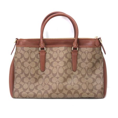  COACH コーチ シグネチャー トートバッグ F34617 ブラウン×カーキ