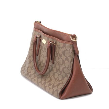  COACH コーチ シグネチャー トートバッグ F34617 ブラウン×カーキ