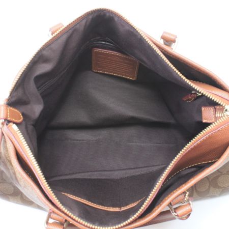  COACH コーチ シグネチャー トートバッグ F34617 ブラウン×カーキ