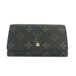 $$ LOUIS VUITTON ルイヴィトン 2つ折り財布 モノグラム ポルトモネジップ M61735 ブラウン Bランク
