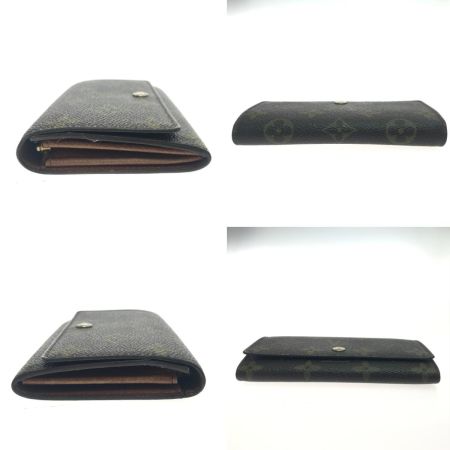  LOUIS VUITTON ルイヴィトン 2つ折り財布 モノグラム ポルトモネジップ M61735 ブラウン