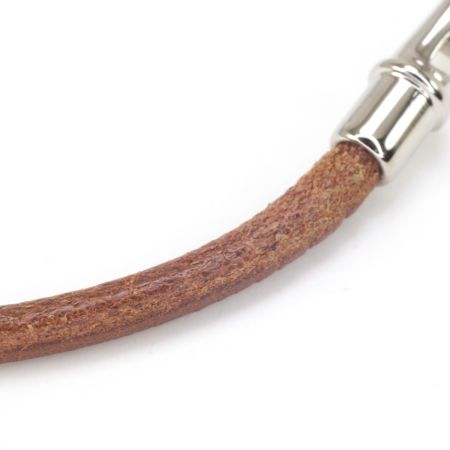  HERMES エルメス ブレスレット アタメレザーブレスレット 約16㎝ ブラウン